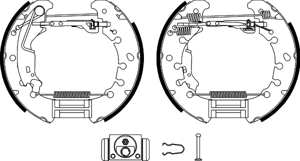 HELLA Brake Shoe Set - R1205 - for e.g. FIAT / LANCIA 8DB355004-881