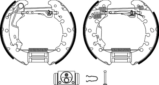 HELLA Brake Shoe Set - R1205 - for e.g. FIAT / LANCIA 8DB355004-881
