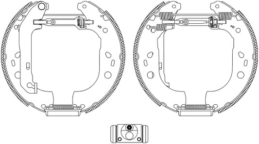 HELLA Brake Shoe Set - R1300 - for e.g. FORD 8DB355005-101