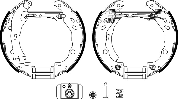 HELLA Brake Shoe Set - R1225 - for e.g. CITROEN / LANCIA 8DB355004-911