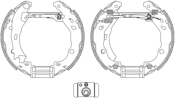 HELLA Brake Shoe Set - R1301 - for e.g. CITROEN / PEUGEOT 8DB355005-111