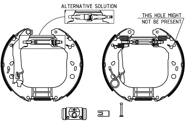 HELLA Brake Shoe Set - R1200 - for e.g. FIAT 8DB355004-871