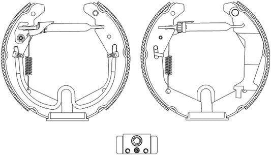 HELLA Brake Shoe Set - R1318 - for e.g. OPEL / SUBARU / SUZUKI / VAUXHALL 8DB355005-271
