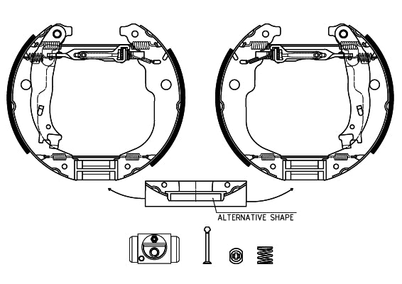 HELLA Brake Shoe Set - R1346 - for e.g. CITROEN / PEUGEOT 8DB355022-951