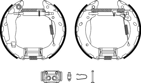 HELLA Brake Shoe Set - R1375 - for e.g. HYUNDAI 8DB355022-551