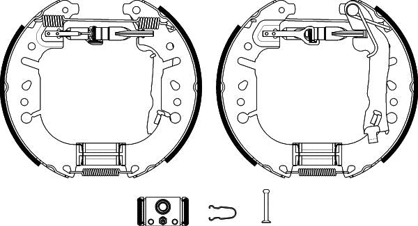 HELLA Brake Shoe Set - R1366 - for e.g. DODGE / FIAT 8DB355022-451