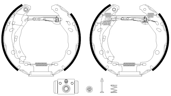 HELLA Brake Shoe Set - R1385 - for e.g. DACIA / RENAULT 8DB355038-121
