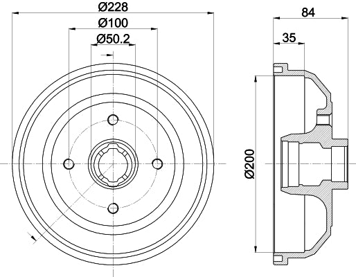 HELLA Brake Drum - 62401 - for e.g. OPEL CORSA B (S93) 8DT355301-161