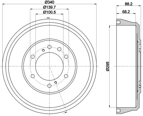 HELLA Brake Drum - 61370 - for e.g. INFINITI / NISSAN 8DT355302-621