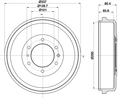 HELLA Brake Drum - 61397 - for e.g. ISUZU 8DT355302-661