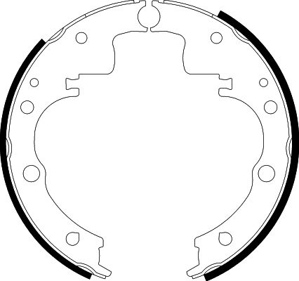 HELLA Brake Shoe Set - H8210 - for e.g. IVECO 8DB355000-721