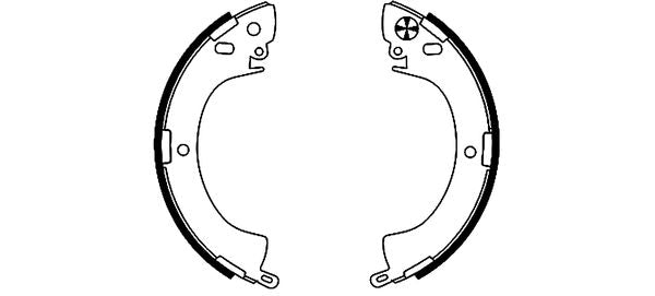 HELLA Brake Shoe Set - H8305 - for e.g. MITSUBISHI 8DB355000-821