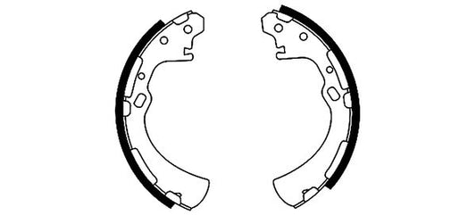 HELLA Brake Shoe Set - H8655 - for e.g. ISUZU / NISSAN 8DB355001-191