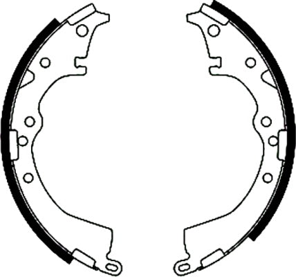 HELLA Brake Shoe Set - H9215 - for e.g. TOYOTA 8DB355002-031