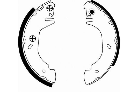 HELLA Brake Shoe Set - H8765 - for e.g. FORD 8DB355001-361