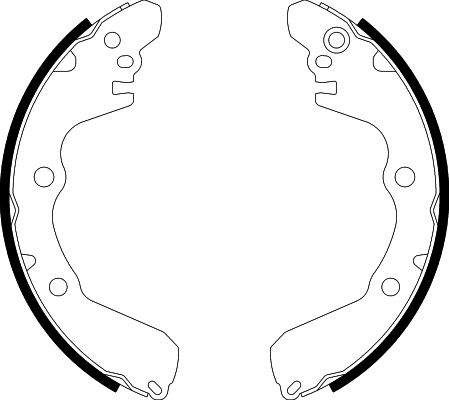 HELLA Brake Shoe Set - H8865 - for e.g. CHRYSLER / DODGE / HYUNDAI / MITSUBISHI 8DB355001-521