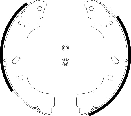 HELLA Brake Shoe Set - H8950 - for e.g. CITROEN / FIAT / LANCIA / PEUGEOT 8DB355001-641