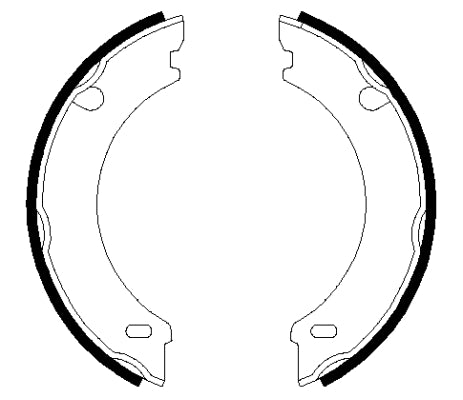 HELLA Brake Shoe Set, parking brake - H8965 - for e.g. VOLVO 8DA355050-371