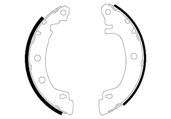HELLA Brake Shoe Set - H9110 - for e.g. RENAULT 8DB355001-891