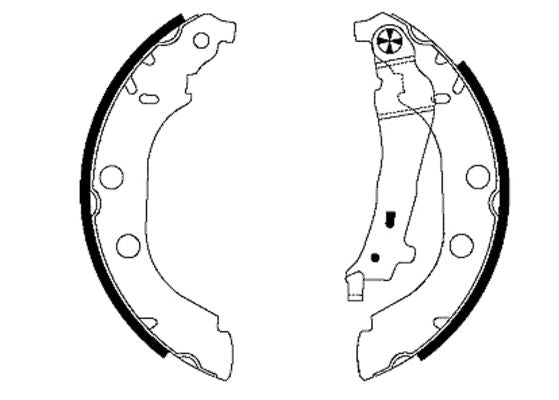 HELLA Brake Shoe Set - H9050 - for e.g. PEUGEOT 8DB355001-801