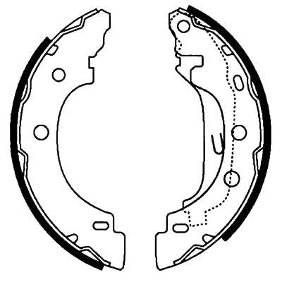 HELLA Brake Shoe Set - H9325 - for e.g. DACIA / NISSAN / RENAULT 8DB355002-241