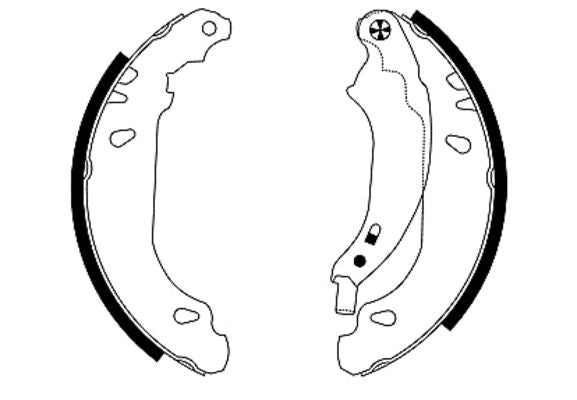 HELLA Brake Shoe Set - H9105 - for e.g. PEUGEOT 8DB355001-881