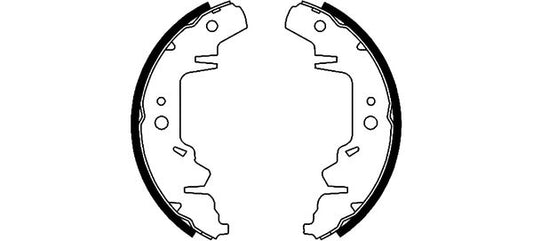 HELLA Brake Shoe Set - H8995 - for e.g. CHRYSLER / DODGE / KIA / PLYMOUTH 8DB355001-711