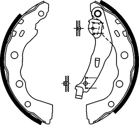 HELLA Brake Shoe Set - H9410 - for e.g. MITSUBISHI 8DB355002-361
