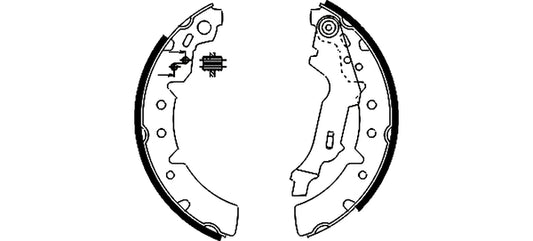 HELLA Brake Shoe Set - H9425 - for e.g. TOYOTA 8DB355002-391
