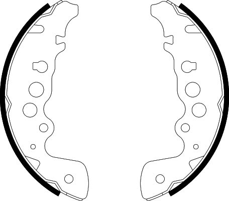 HELLA Brake Shoe Set - H9125 - for e.g. SUZUKI 8DB355001-921