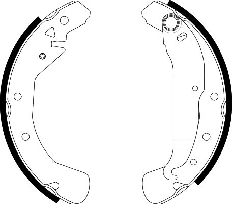 HELLA Brake Shoe Set - H9595 - for e.g. CHEVROLET / HOLDEN / OPEL / VAUXHALL 8DB355002-631