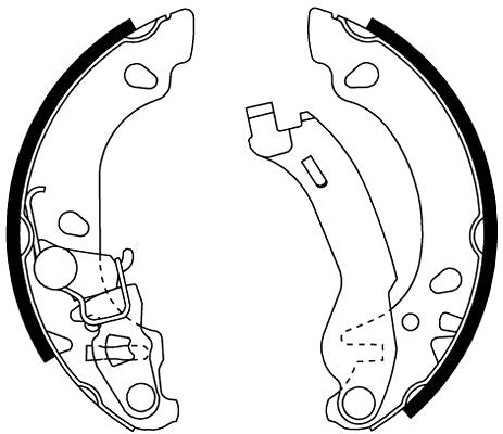 HELLA Brake Shoe Set - H9640 - for e.g. FIAT 8DB355002-691