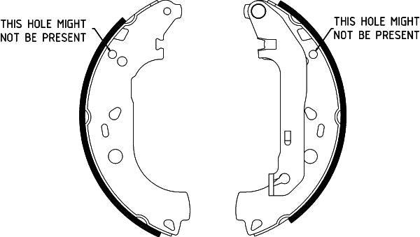 HELLA Brake Shoe Set - H9660 - for e.g. FORD 8DB355002-731
