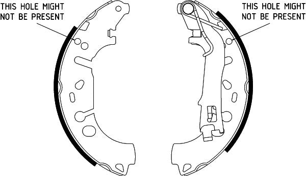 HELLA Brake Shoe Set - H9860 - for e.g. FIAT / OPEL / VAUXHALL 8DB355002-971