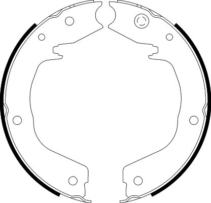 HELLA Brake Shoe Set, parking brake - H9890 - for e.g. MITSUBISHI 8DA355050-701