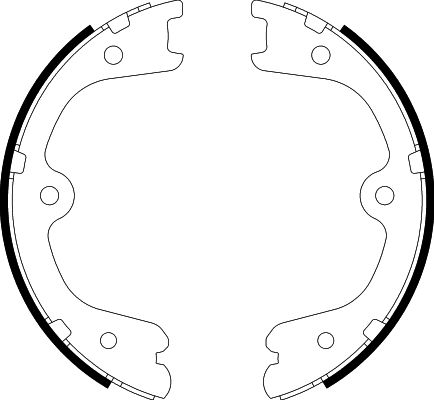 HELLA Brake Shoe Set, parking brake - H1735 - for e.g. INFINITI / NISSAN 8DA355050-851