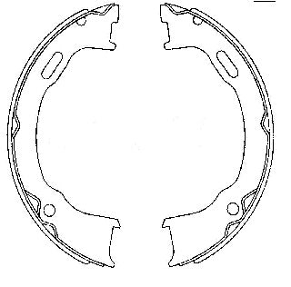 HELLA Brake Shoe Set, parking brake - H1740 - for e.g. JEEP 8DA355051-241