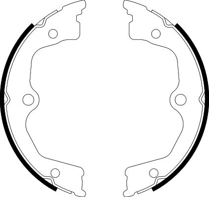 HELLA Brake Shoe Set, parking brake - H1785 - for e.g. HONDA 8DA355051-071