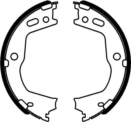 HELLA Brake Shoe Set, parking brake - H1787 - for e.g. HYUNDAI 8DA355050-981