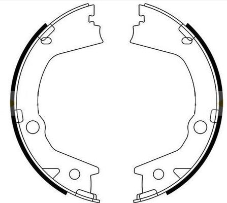 HELLA Brake Shoe Set, parking brake - H1816 - for e.g. SSANGYONG 8DA355051-281
