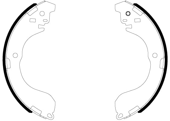 HELLA Brake Shoe Set - H1853 - for e.g. NISSAN 8DB355038-041