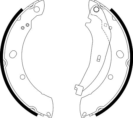 HELLA Brake Shoe Set - H1863 - for e.g. CHRYSLER 8DB355038-221