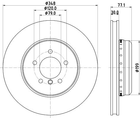 HELLA Brake Disc - 65155PRO_HC - for e.g. BMW 8DD355120-981