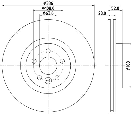 HELLA Brake Disc - 54682PRO - for e.g. VOLVO / VOLVO ASIA 8DD355119-131