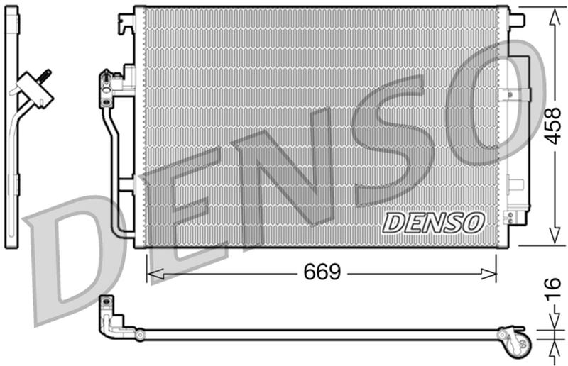 Denso Aircon Condenser DCN17056