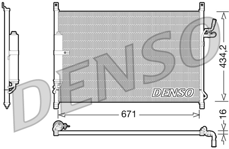 Denso Aircon Condenser DCN46015