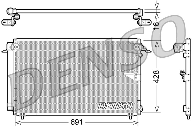 Denso Aircon Condenser DCN51008