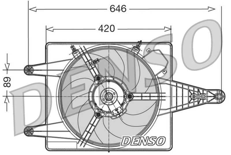 Denso Radiator Cooling Fan DER01010