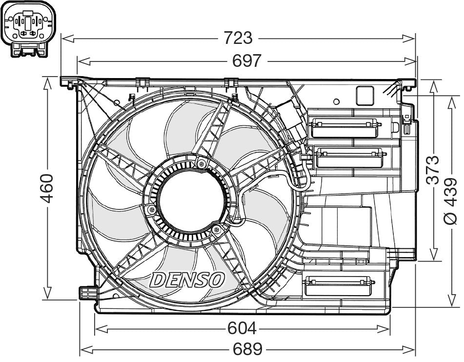 Denso Radiator Cooling Fan DER05012
