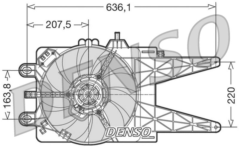 Denso Radiator Cooling Fan DER09015